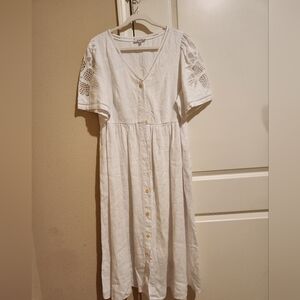 Madewell Cream Top with Lace Details